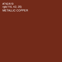 #742A19 - Metallic Copper Color Image
